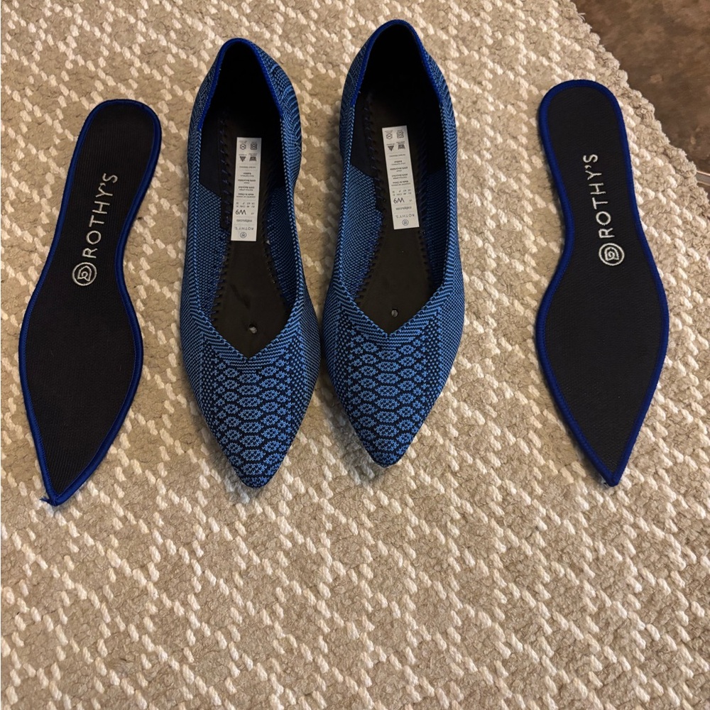 Rothy's Women's Patterned Blue Flats